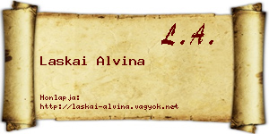 Laskai Alvina névjegykártya